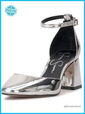 Faux Leather Block Heel Ankle Strap Pump Formal Almond Toe